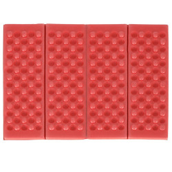 Skladacia penová podložka na turistické sedenie červená