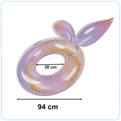 Nafukovacie koleso morská panna s trblietavou galaxiou XXL