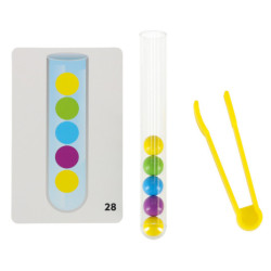 Vzdelávacie puzzle farebné montessori loptičky