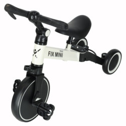 Trojkolka Fix Mini bežecká trojkolka 3v1 s pedálmi biela