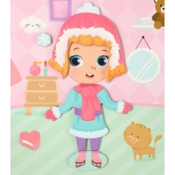 Magnetické puzzle obliekajúce bábiku 51el.