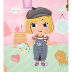 Magnetické puzzle obliekajúce bábiku 51el.