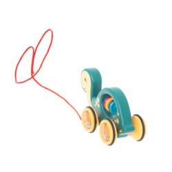 Drevená hrkálka na šnúrke mobilná korytnačka