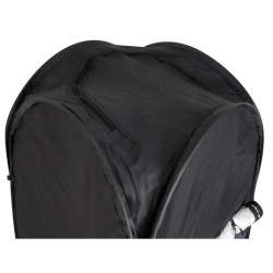 Stanová sprcha šatňa prenosné wc čierna