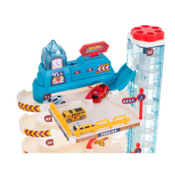 Parkovacia garáž 5 úrovní elektrický výťah + rohož + 8 áut