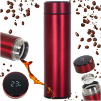 Termoska hrnček smart LED 500ml bordová