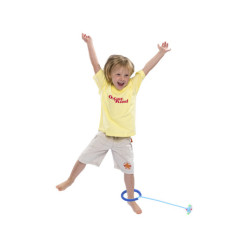 Hula hop noha skákacia lopta svietiaca LED modrá