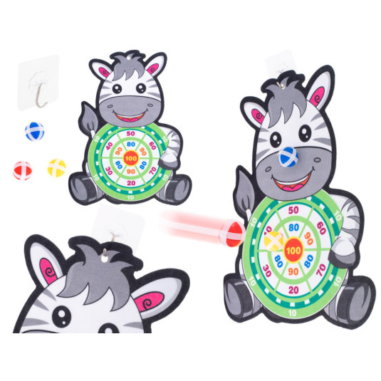 Šípky na suchý zips bezpečný terč zebra