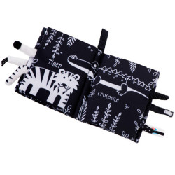 Zmyslová kniha mäkké safari chvosty zvierat