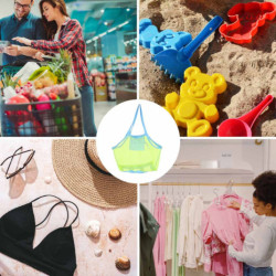 Plážová sieťová taška na nákupy hračiek veľká XXL