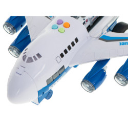 Lietadlo Transporter + 6 áut polícia bočná/čelná