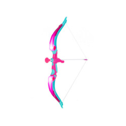 Luk so šípmi a terčom ružovej farby