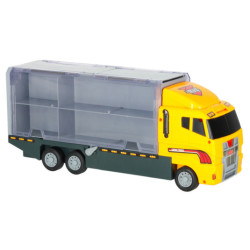 Transporter truck TIR launcher + kovové autá stavebné stroje