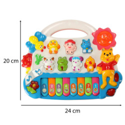 Detský organový klavír so zvukmi zvierat