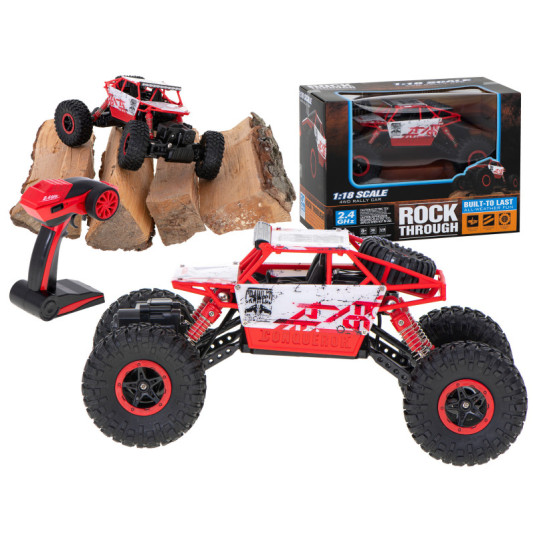 RC auto Rock Crawler HB 2,4 GHz 1:18 červené