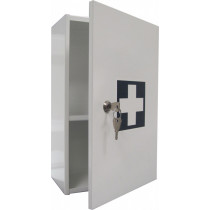 Skrinka nástenná plechová biela