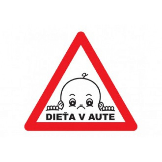 Samolepka dieťa v aute