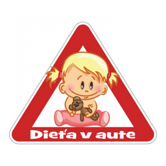 Samolepka dieťa v aute /dievča/