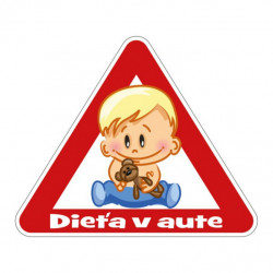 Samolepka dieťa v aute /chlapec/