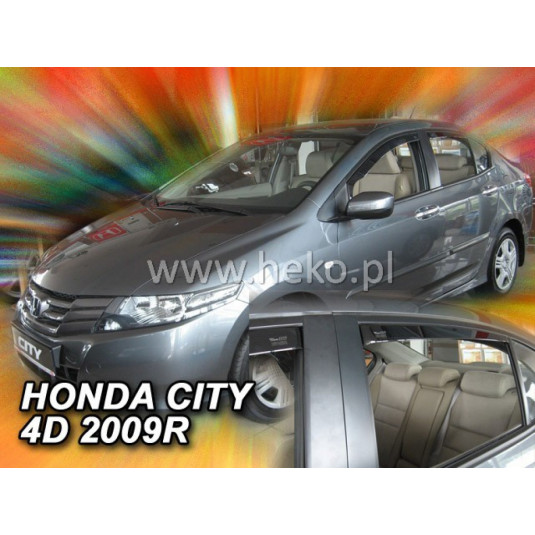 Deflektory HONDA City 4D (+zadné) (od 2008)