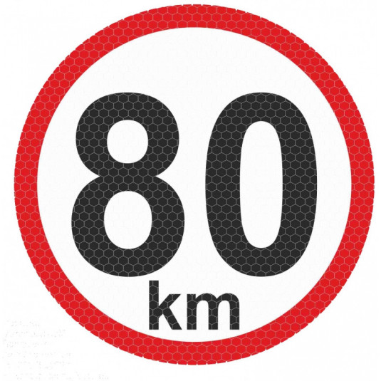 Samolepka reflexná malá - 80km