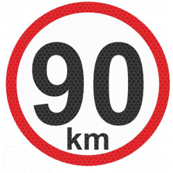 Samolepka reflexná malá - 90km