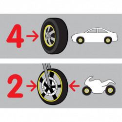 Farebný lem 14"-16" diskov, jantárová