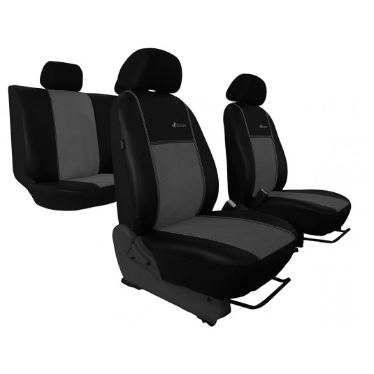 Autopoťahy Exclusive Alcantara slabo šedo-čierne (Alcantara-koža)