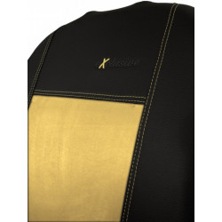 Autopoťahy Exclusive Alcantara béžovo-čierne (Alcantara-koža)