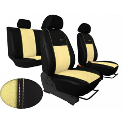 Autopoťahy Exclusive Alcantara béžovo-čierne (Alcantara-koža)