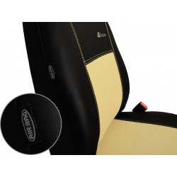 Autopoťahy Exclusive Leather béžovo-čierne (koža)