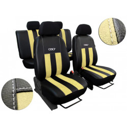 Autopoťahy GT béžovo-čierne (Alcantara-koža)