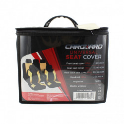 Sada poťahov na sedadlá - béžová / čierna 9 ks