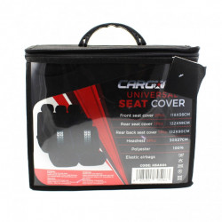 Sada poťahov na sedadlá - sivá / čierna - 9 ks