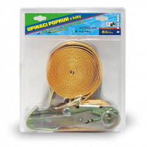 Popruh s račňou, s hákmi 8m, 4t