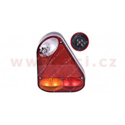 Zadné svetlo pravé - výska 220mm - 5 PIN konektor, bajonet so žiarovkami