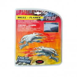 3D samolepka horiace lebky 2ks