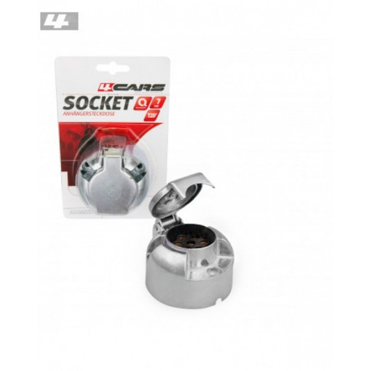 Zásuvka na prívesný vozík hliníková 7 PIN