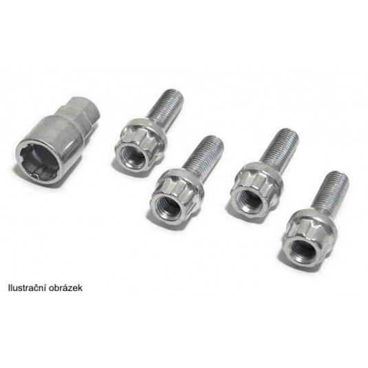 Poistné skrutky kolies D M14x1, 50x26mm guľové sedlo