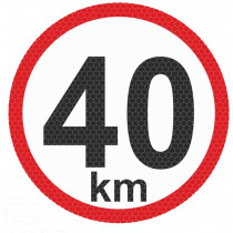 Samolepka reflexná veľká - 40km