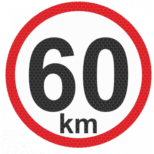 Samolepka reflexná veľká - 60km