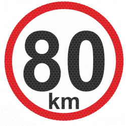 Samolepka reflexná veľká - 80km