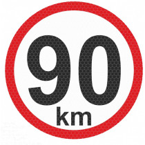 Samolepka reflexná veľká - 90km