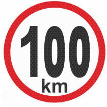 Samolepka reflexná veľká - 100km