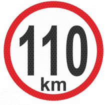 Samolepka reflexná veľká - 110km