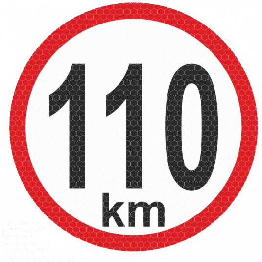 Samolepka reflexná veľká - 110km