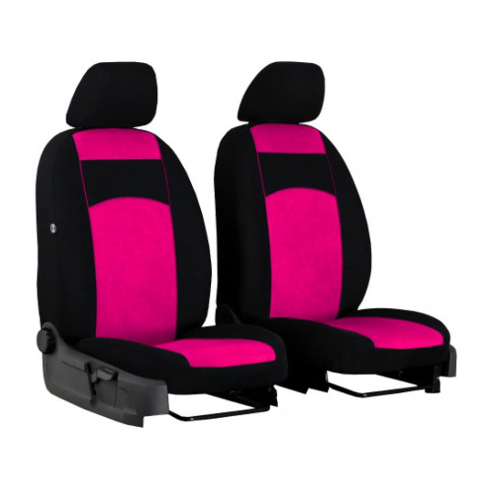 Predné autopoťahy Tuning 1+1 100% ružové 2ks