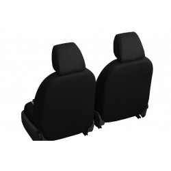 Autopoťahy Exclusive Alcantara 1+1 predné (Alcantara-koža) tehlovo červeno-čierne