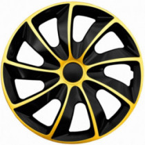 Puklice 15 palcové zlato-čierne