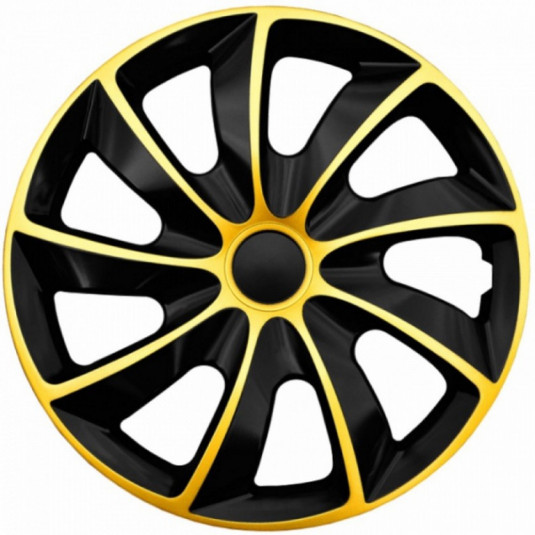 Puklice 15 palcové zlato-čierne